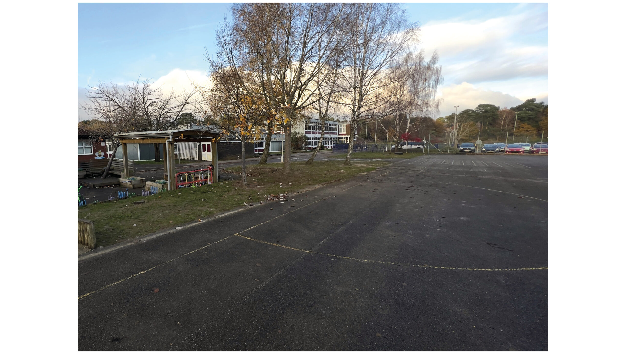 Former concrete playground